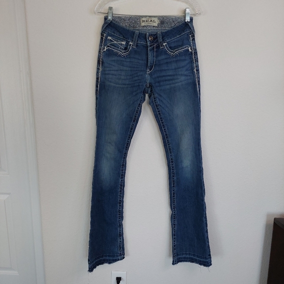 Ariat Real Denim Mid Rise Bootcut Jeans Size 28 Long - Picture 1 of 10